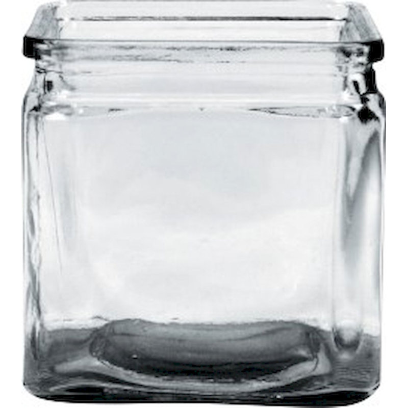 Vase cubique, Transparent, H 4 po x l 4 po x P 4 po