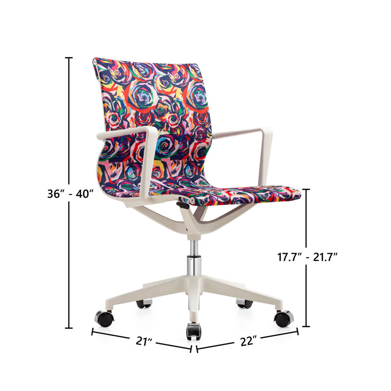 Task Chair, Silver/White
