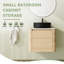 Meuble-lavabo simple mural 24 po avec plateau en pierre reconstituée et portes à fermeture en douceur 24 po-825558556-825558559