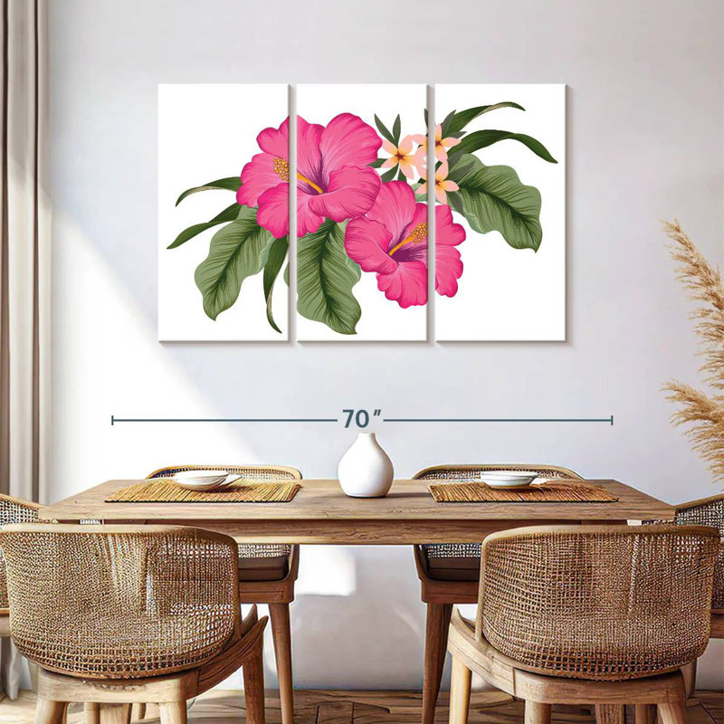 Harnek Jungle Hibiscus, 36" H x 57" W