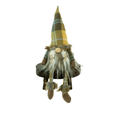 Gnome vert assis