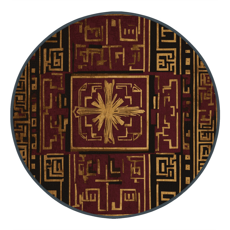 Goldleaf Embrace Rug, Round 3'