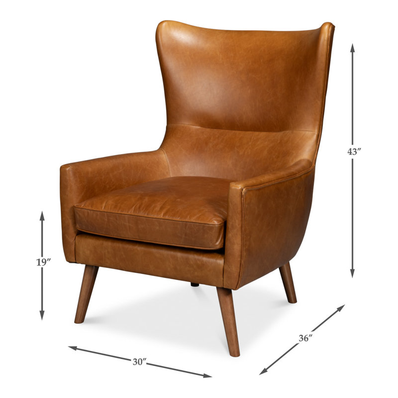 Patron Leather Wingback Chair