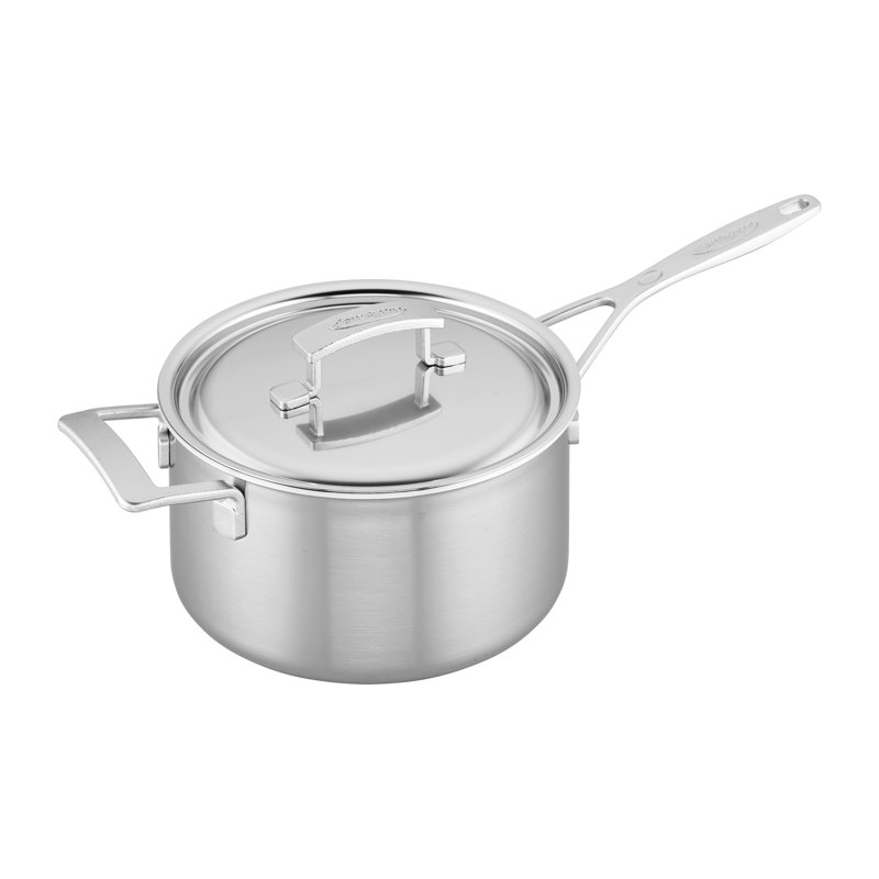 Demeyere Industry 5-Ply Stainless Steel Saucepan, 4 qt.
