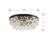 Gunger 3-light 15" Black Crystal Glass Teardrops Flush Mount