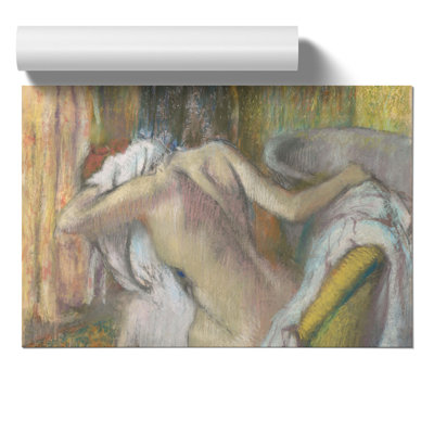 Nude Woman Drying Herself - No Frame Print