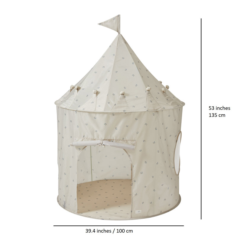 Blueberry Taupe Recycled Fabric Kids Play Tent Castle