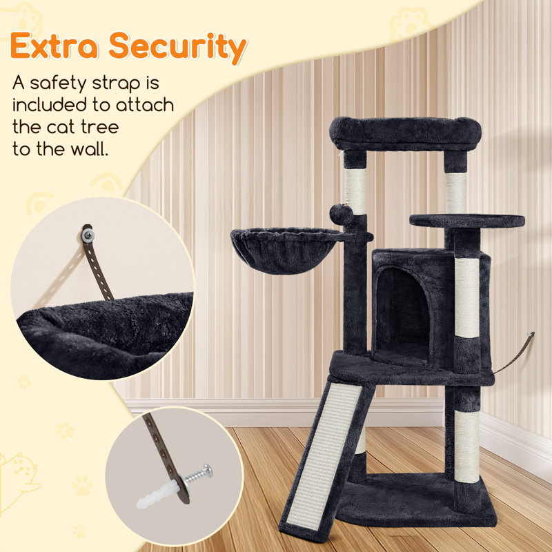 Zermatt 106cm H Cat Tree, Black
