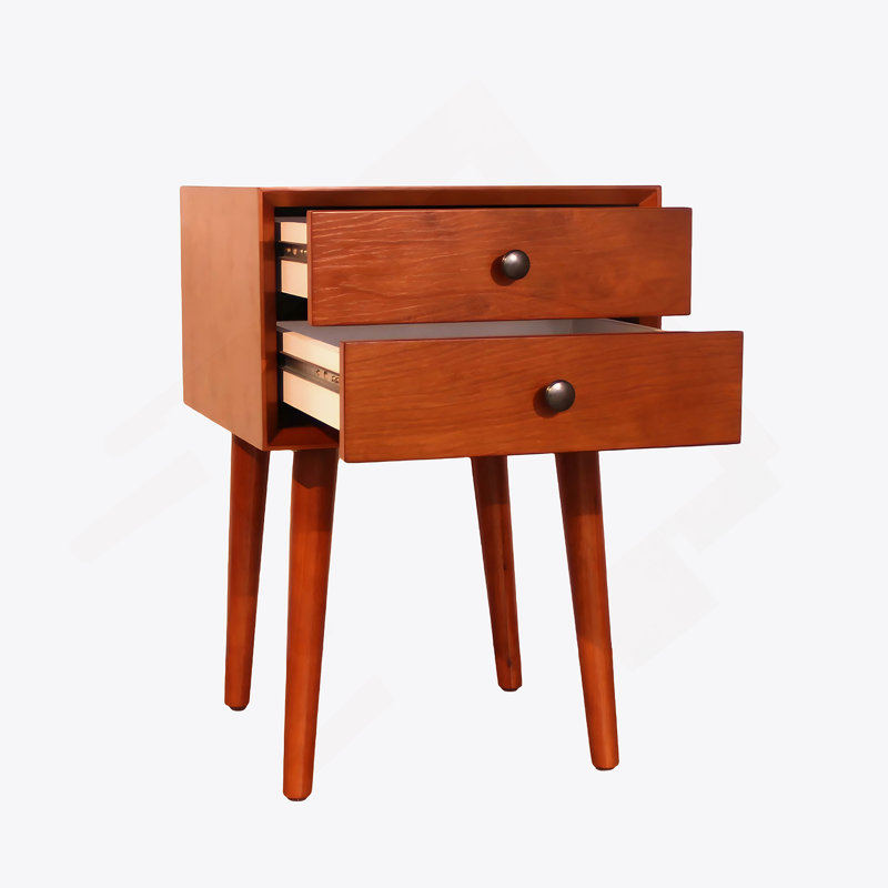 Table de chevet avec 2 tiroirs, petite table d'appoint avec rangement, Dérive en mer