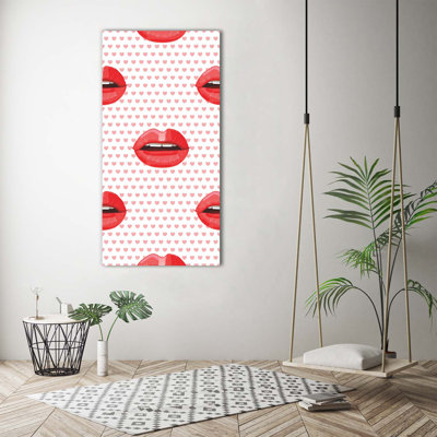 Red Lips - Wrapped Canvas Print