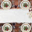 Chemin de table de Noël, chemin de table en fausse fourrure pour décorations de table de Noël, chemin de table de Noël