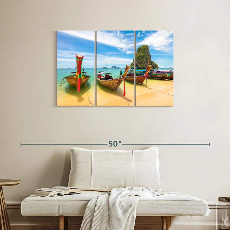 Gillard Thailand Long Tail Boats, 24" H x 38" W