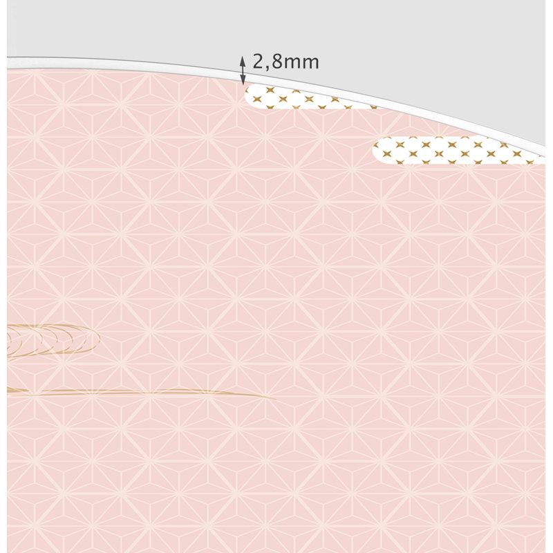 Denten Vinyl Machine Printed Area Rug, Round 4'11.1"