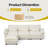 107.8'' Modular Sectional Sofa For Living Room, Cloud Couch Sectional With USB, Movable Ottoman-2138206589