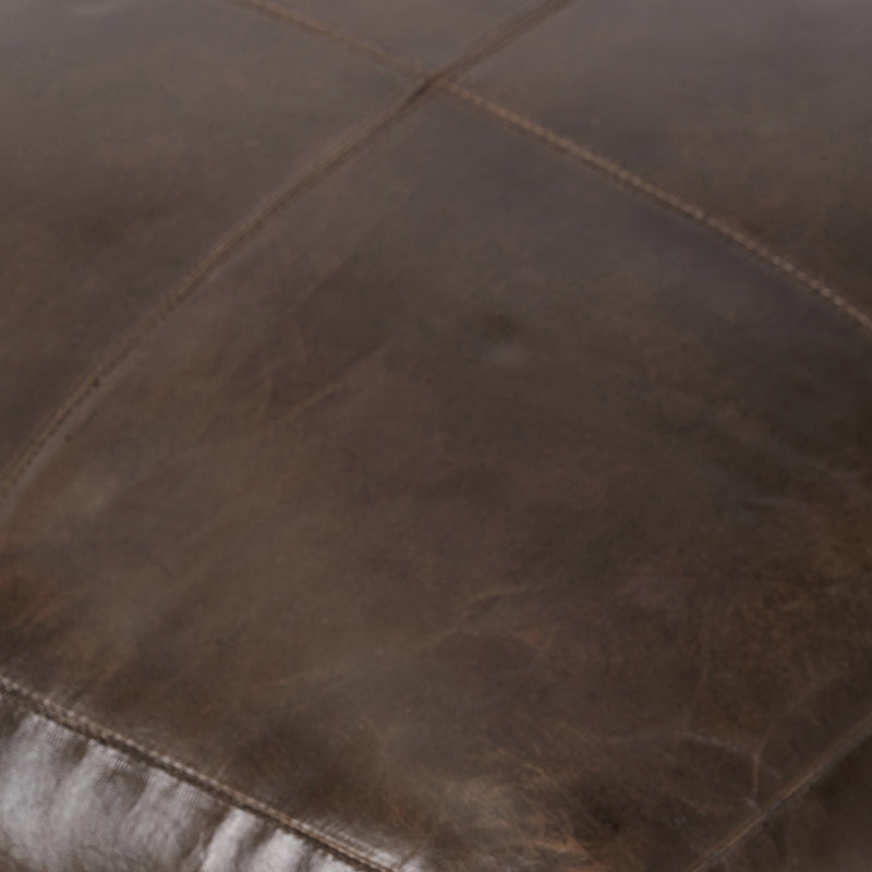 Chunn 60cm Wide Square Solid Colour Pouffe Ottoman, Peppercorn Grey