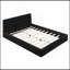 Grand lit plateforme tapissier Modern