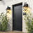 1 Pack Outdoor Wall Lights, Waterproof Exterior Wall Sconce, Porch Light with Clear Glass Shade for Garage, Patio, Front Door, Balcony