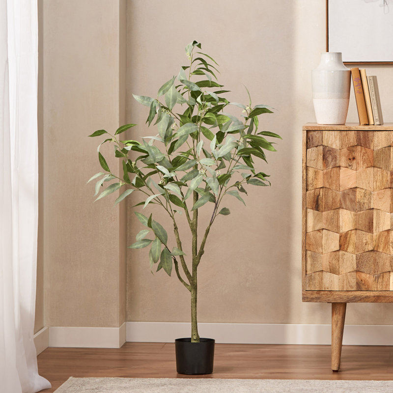 Artificial Eucalyptus Tree in Pot, 47" H x 21" W x 20.5" D