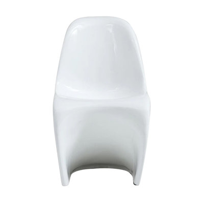 Modholic Wave Chair, White Glossy (Set Of 2)
