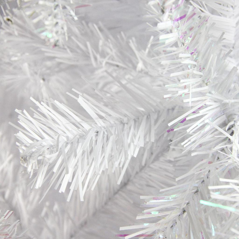 Arbre de Noël artificiel épinette irisé blanc, 9.5'