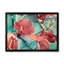 Bleu et mauve luxueux abstrait fluide X - peinture sur toile-67314071-67314072