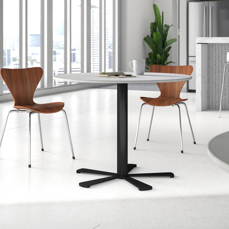 Table ronde Ithzel, H 29,5 po x l 40 po x P 40 po, Noir
