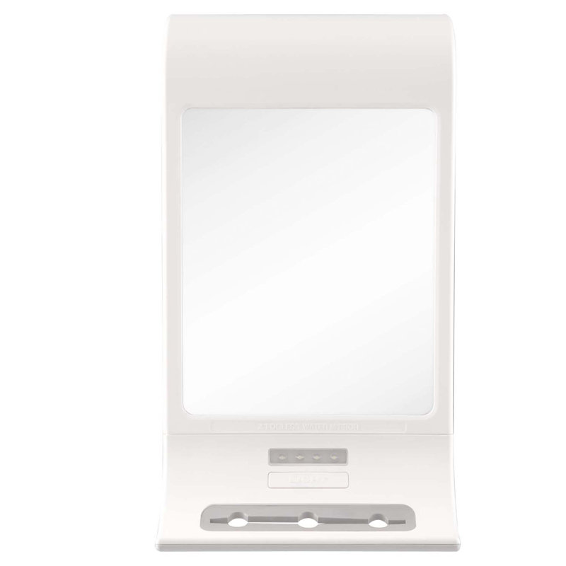 Heino Flat Wall Mirror with Shelves