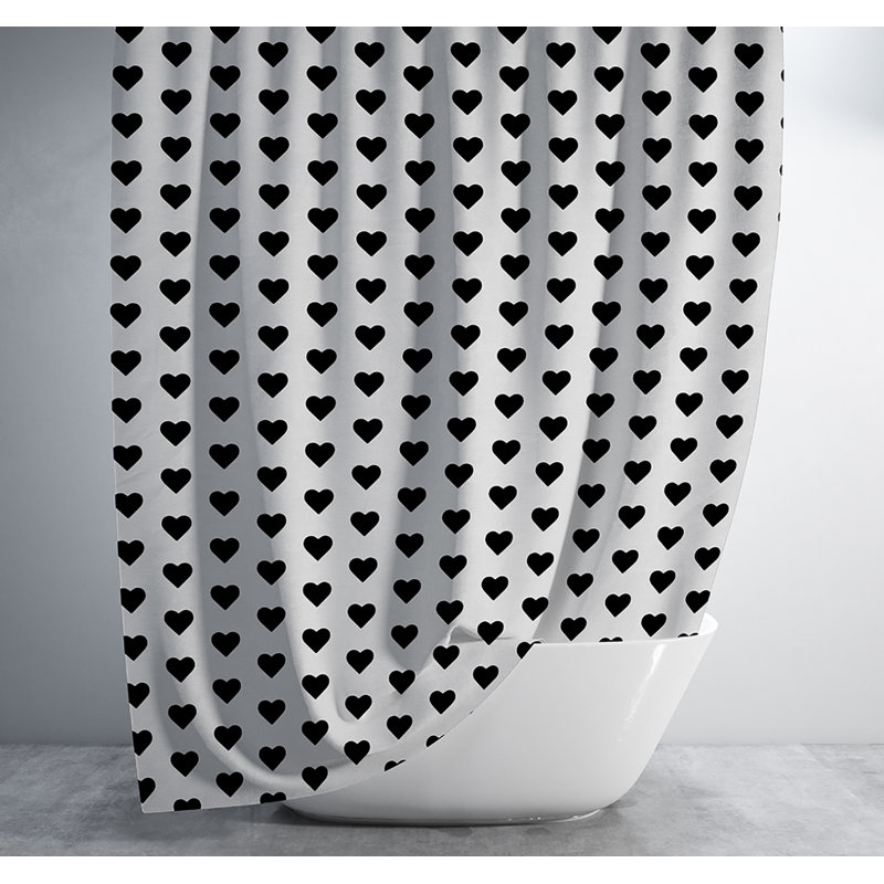 Rideau de douche noir et blanc