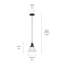 Luminaire suspendu cône noir à 1 lumière Myren