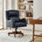 Lundgren Transitional 26.5" W Vegan Leather Tilting Executive Chair with Lumbar Support and Solid Base-984894611