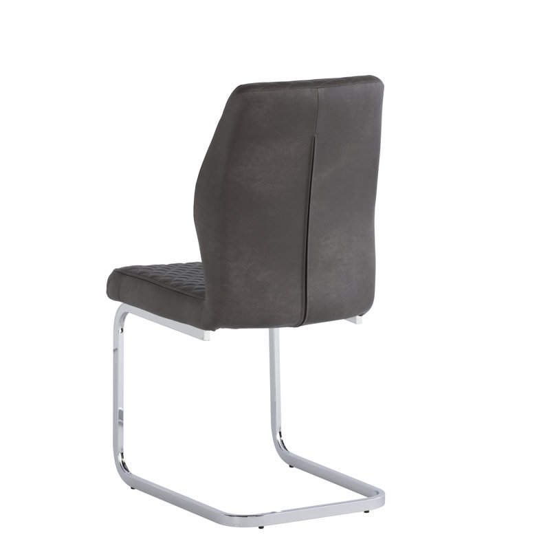 Kerry 45cm H Upholstered Metal Side Chair, Taupe