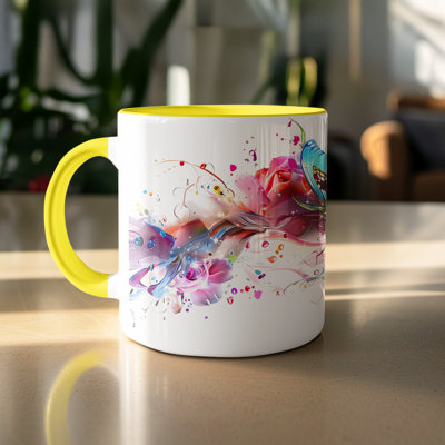 Handmade Ceramic Porcelain Coffee Mug Teacup and Saucer