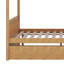 Lit superposé double en bois d'hévéa avec lit gigogne, convertible en 2 lits doubles, avec lit gigogne simple-106342057