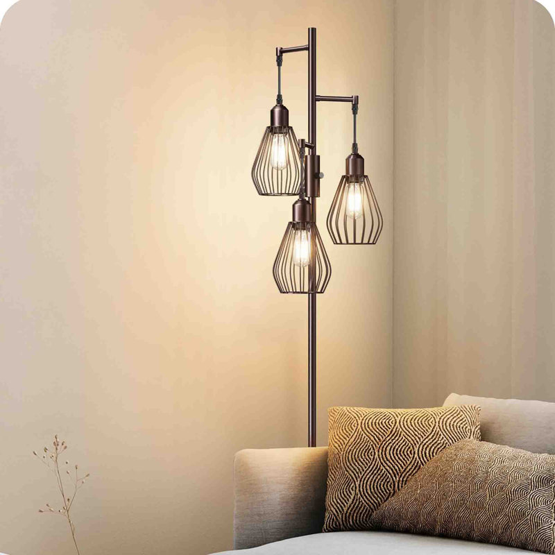 Benoto 166cm Tree Floor Lamp, Brown