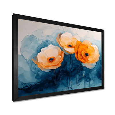 Aqua Bloom Of Ranunculus Flowers River IV - Ranunculus Wall Art