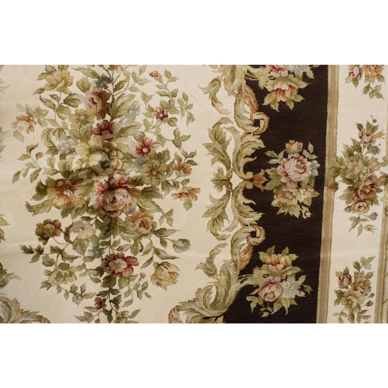 Handmade Silk and Wool Area Rug