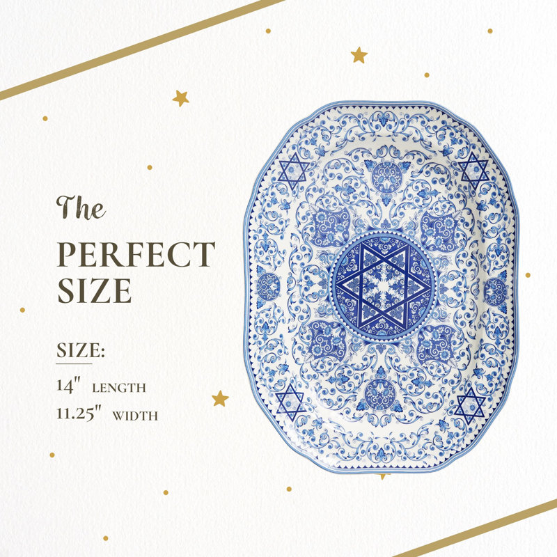 Spode Judaica Oval Platter 14"