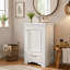 Ensemble de meuble-lavabo simple 20 po avec lavabo en céramique, un tiroir, un meuble-lavabo simple autoportant avec porte à fermeture douce, tablette réglable, style moderne, blanc-135276506