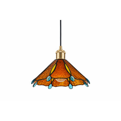 Luminaire suspendu moderne en verre Tiffany