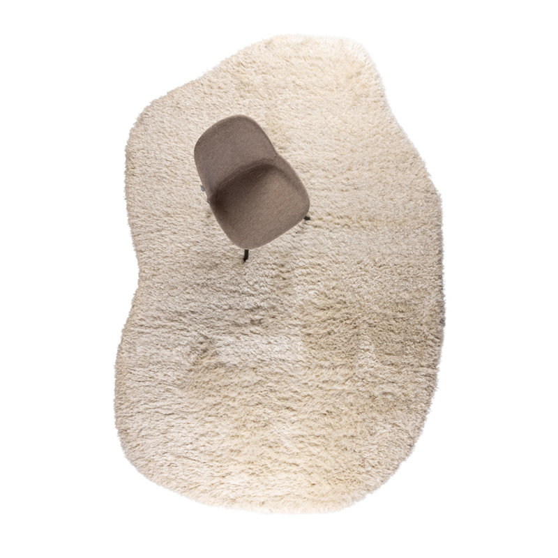 Rug Wool Area Rug in Beige