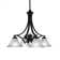 Zilo 4 Light Downlight Chandelier Shown In Graphite Finish With 7” Frosted Crystal Glass