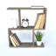 Table de bout avec tablette de rangement Thurros