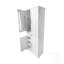 Armoire de rangement de salle de bain avec portes et tiroir, plusieurs espaces de rangement, tablette réglable-989884597