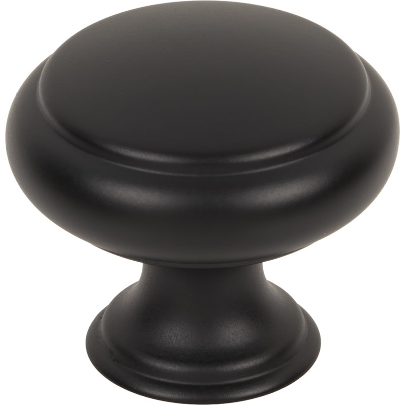 Bayridge 1 1/4" Length Mushroom Knob, Flat Black