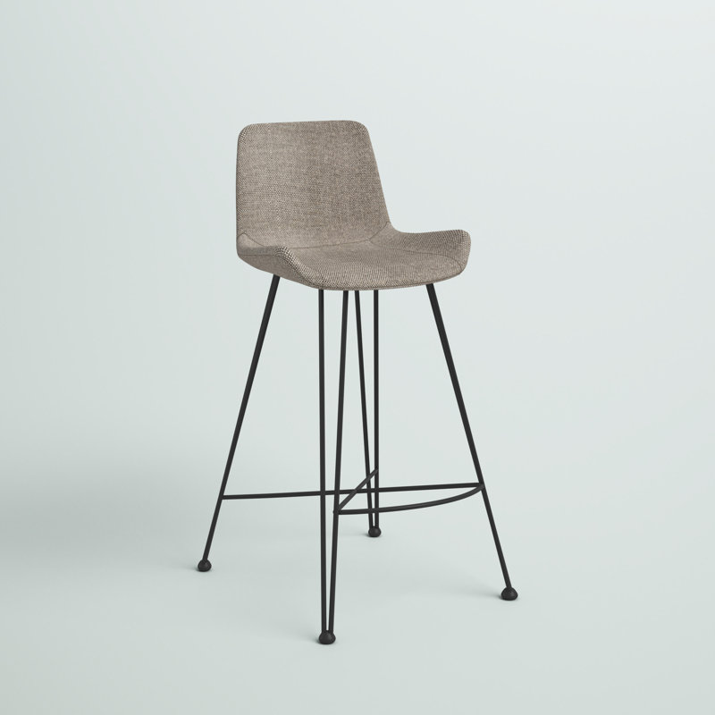 Tabouret de bar et de comptoir rembourré, Tabouret de comptoir (25,66" Hauteur du siège), Gris clair