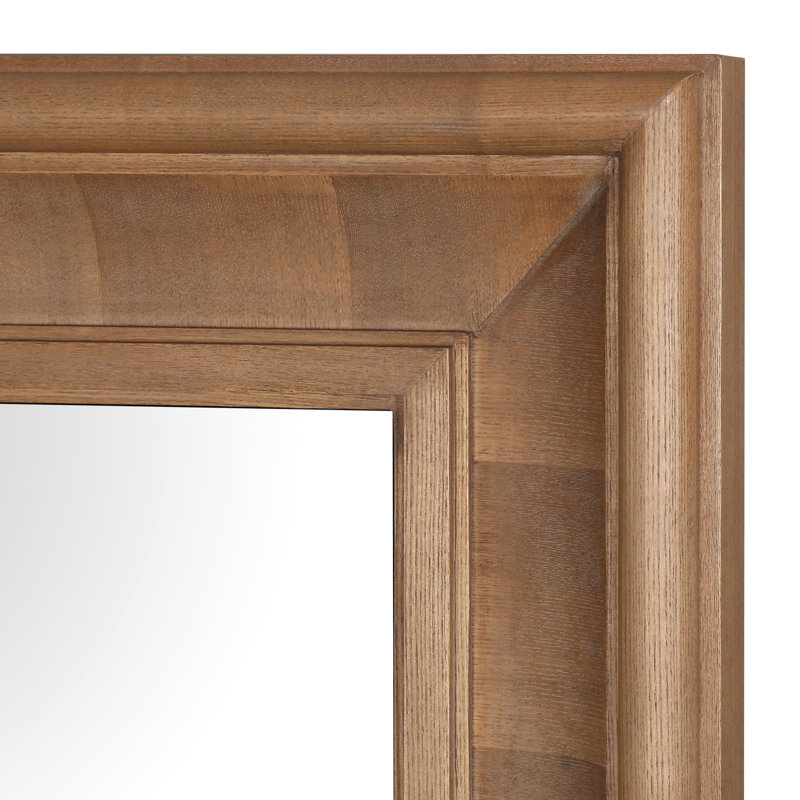 Kaya Rectangle Wood Mirror, 63.4" x 32.3", Natural, Rectangle