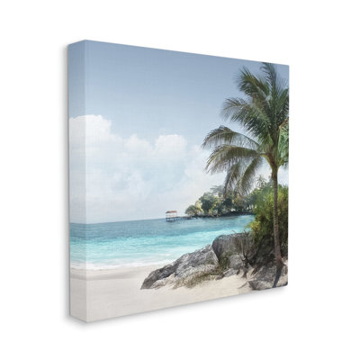 Paysage tropical paradis sur toile par Mike Calascibetta