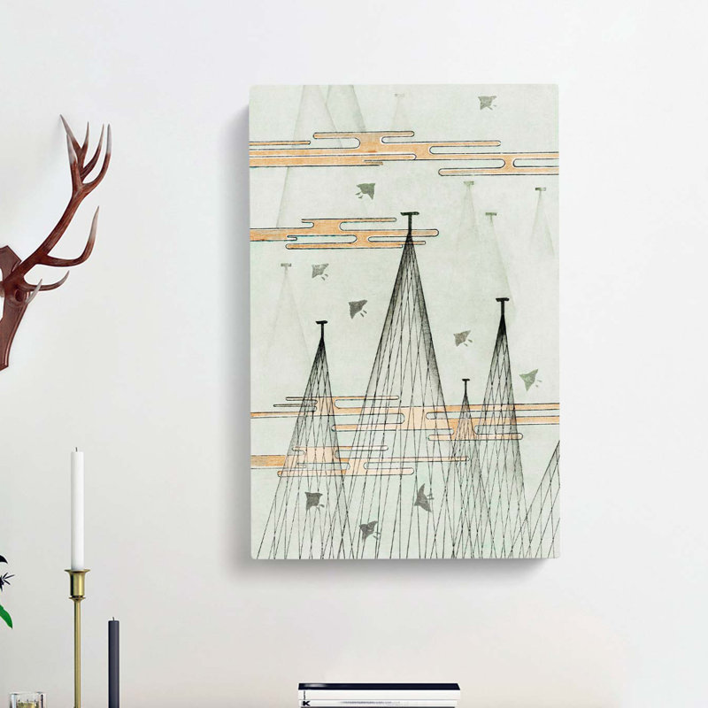 Skyscape With Birds by Watanabe Seitei - Wrapped Canvas, 76cm H x 50cm W x 3cm D