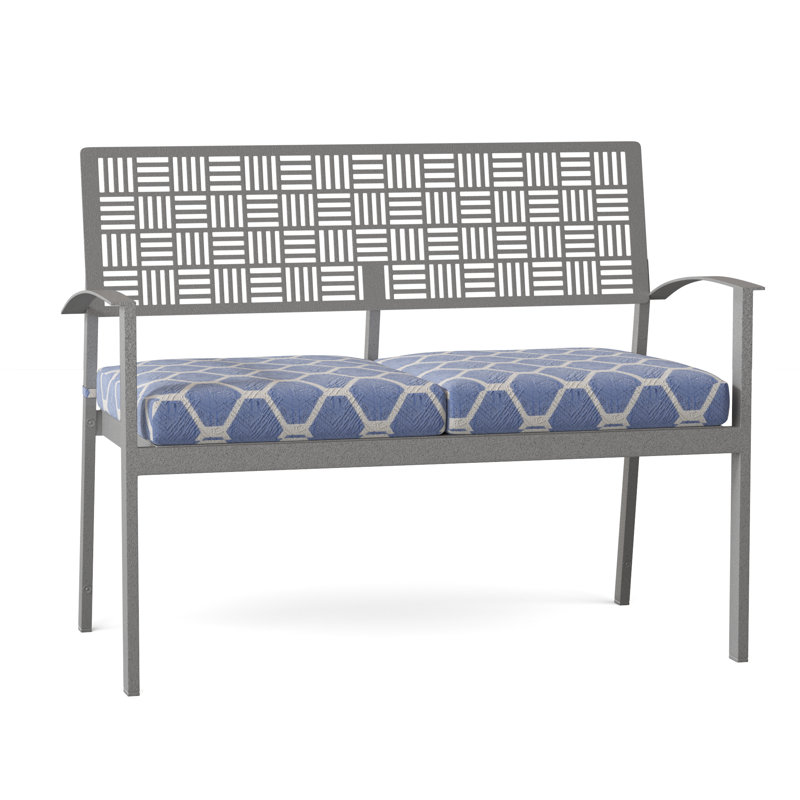 Banc de jardin New Century, Étain, Sunbrella® en gravier piqué