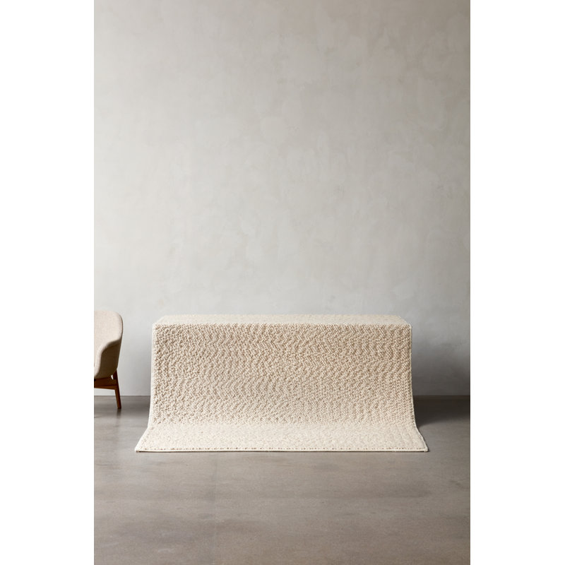 Gravel Area Rug in Ivory, Rectangle 6' x 8'